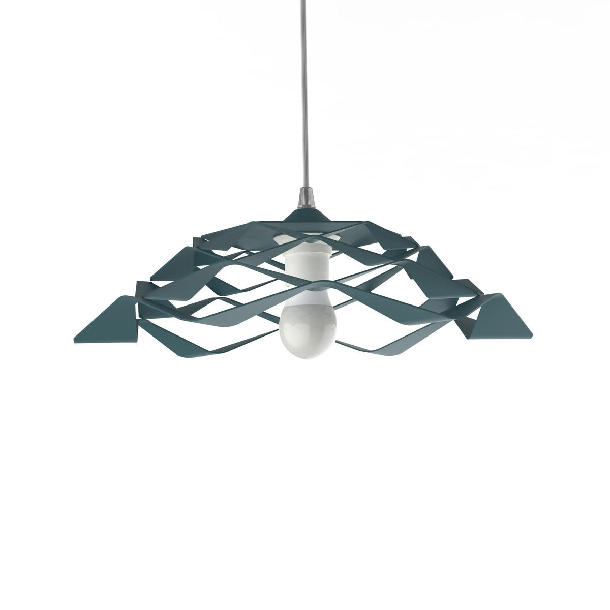 HÄNGELEUCHTE - Blau, Metall (40/40/13cm) - Lumicom