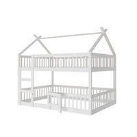 ETAGENBETT 140x200 cm Treppe weiß - Weiß, Holz (140/200cm) - LEBENLANG