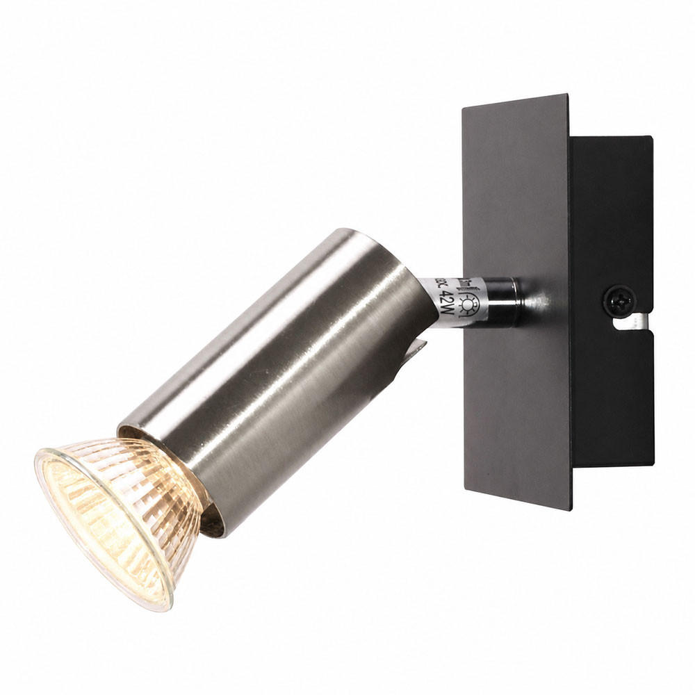 WANDLEUCHTE Metall Silber - Schwarz, Metall (10/9/15cm) - Brilliant