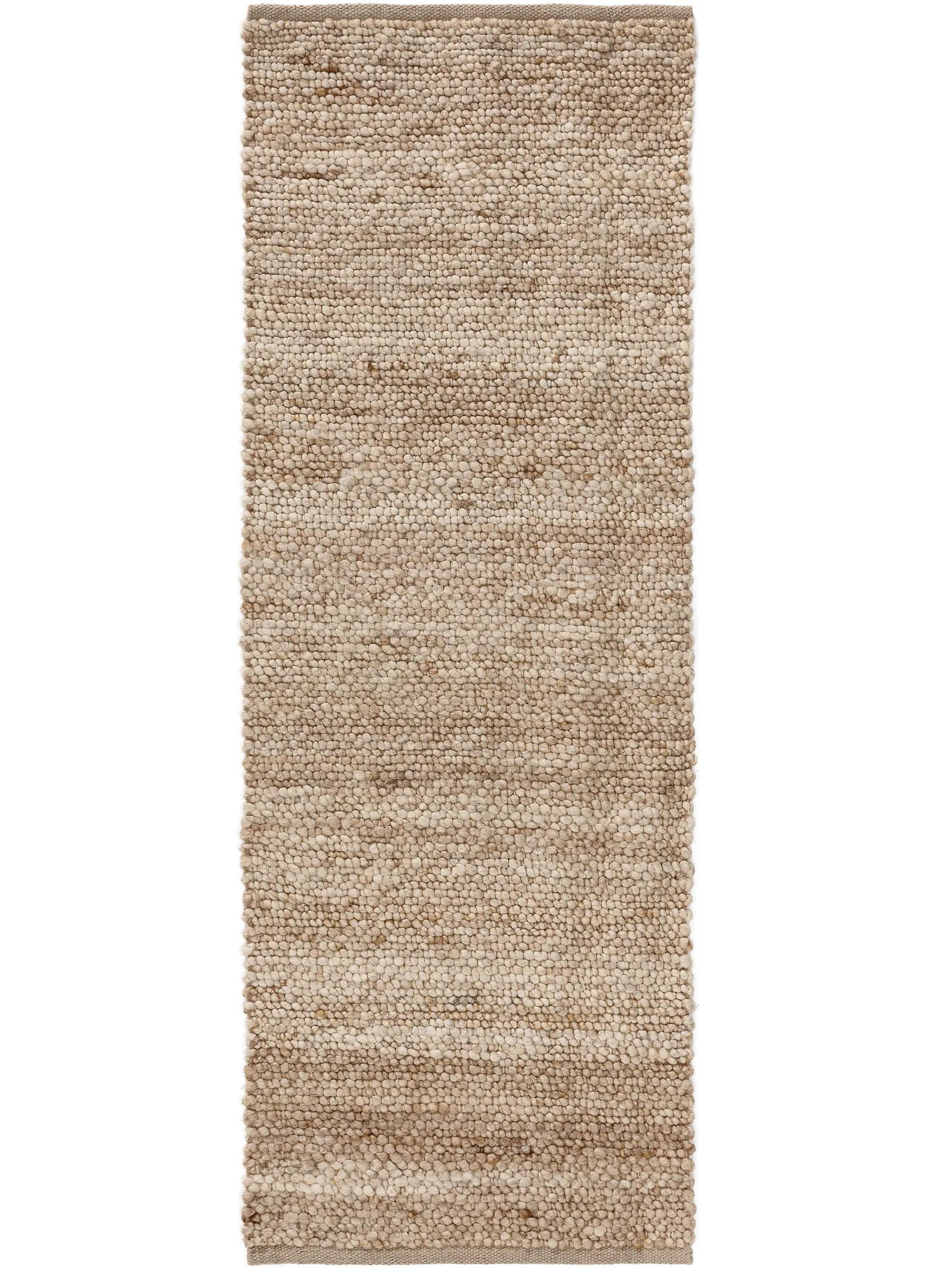 WOLLTEPPICH Finn Beige 70x200 cm - Beige, Textil (70/200cm) - benuta Pure