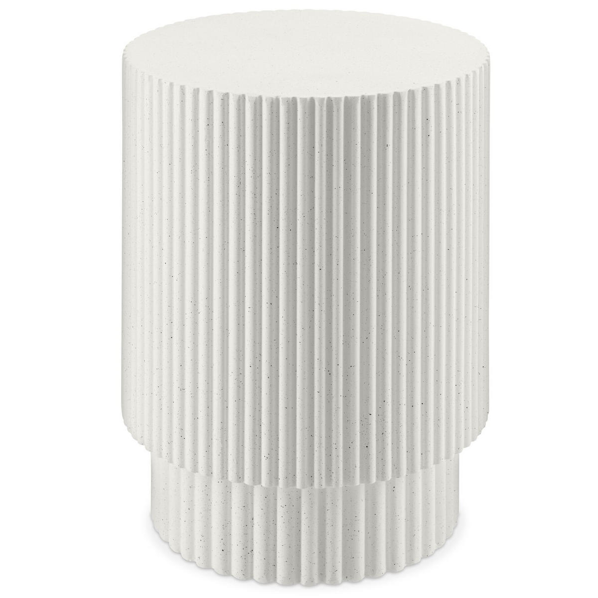BEISTELLTISCH Amira, Ø 38 x 51 cm, creme - Creme, Keramik (38/38/51cm) - tectake