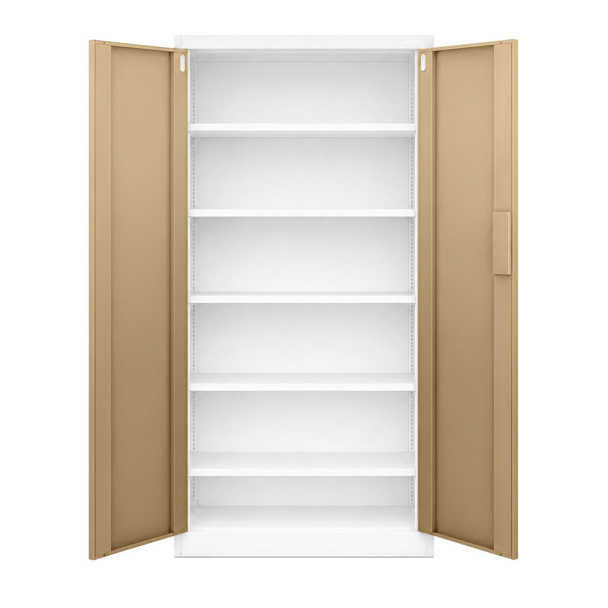 BÜROSCHRANK mit Zahlenschloss DANIEL 185x90x40 cm - Nussbaumfarben/Weiß, Metall (90/185/40cm) - Jan Nowak