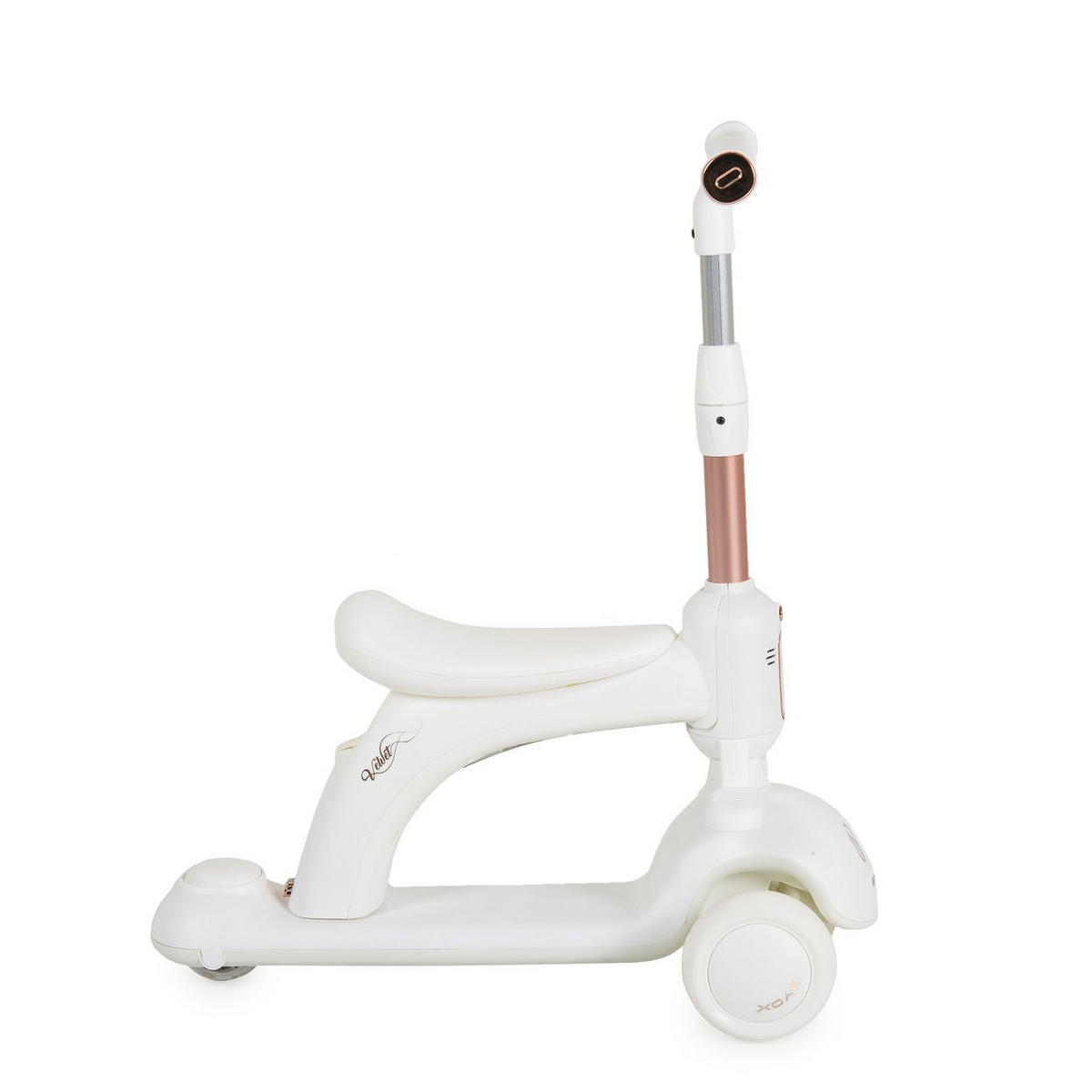 KINDERROLLER Velvet Royal 2 in 1 weiß Laufrad Musik- und Lichteffekte Fußstütze - Weiß, Kunststoff (55/31/60cm)