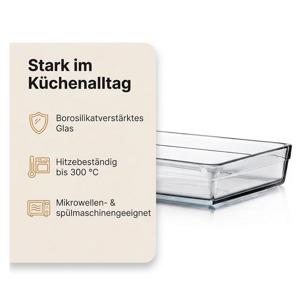 OFENSCHALE rechteckig 36,7x25,7x6 cm - Transparent, Glas (36.7/25.7/6cm) - Der-Porzellan-Laden