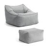 SITZSACK mit Hocker Der Lümmel - Grau, Textil (73/60/138cm) - Mokebo