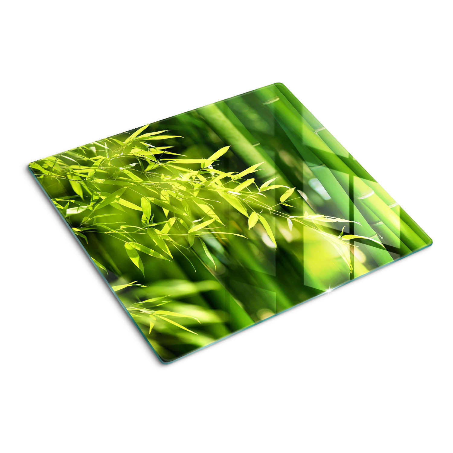 GLASPLATTE 60x52 cm Bambus - Grün, Glas (60/0.4/52cm) - TULUP