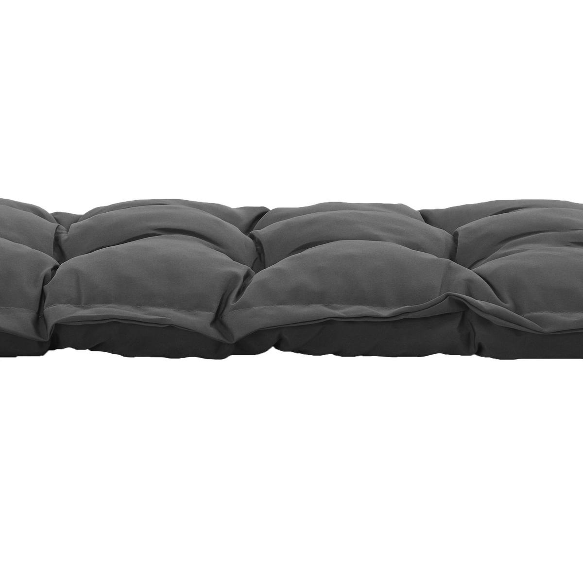 SITZKISSEN DE-16673 Dunkelgrau - Grau, Textil (100/40/10cm) - ComfortXL