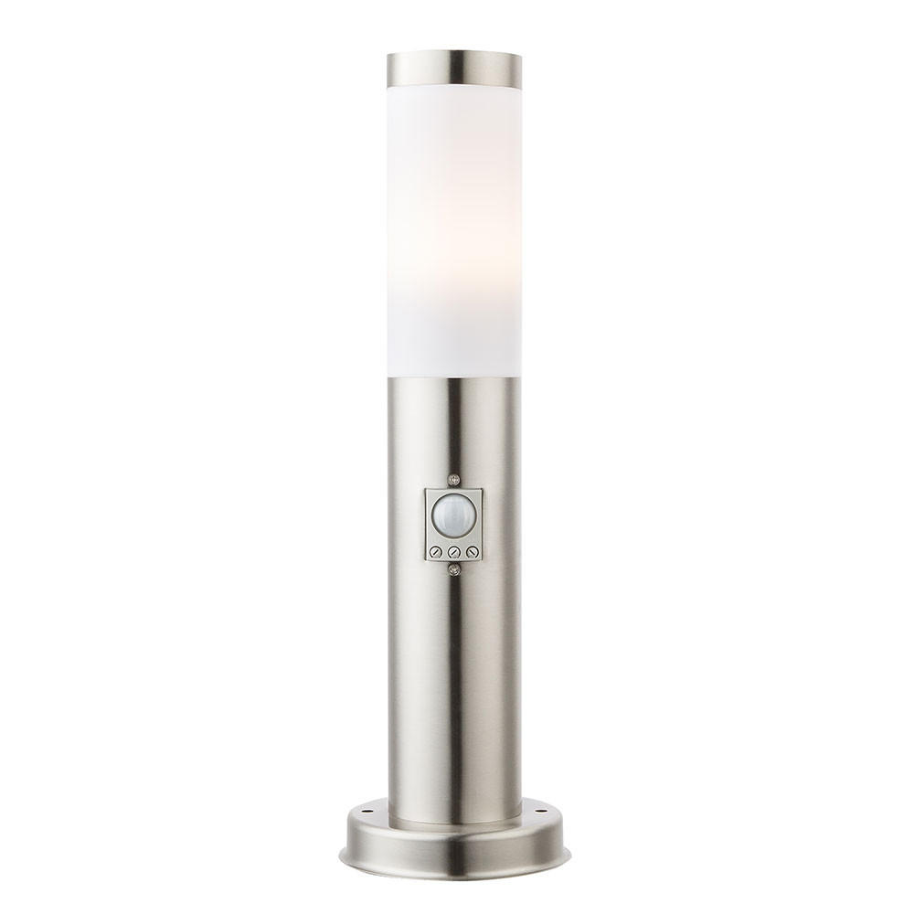 LED AUSSENLEUCHTE Edelstahl Silber - Silberfarben, Metall (12.7/12.7/45cm) - Globo Lighting