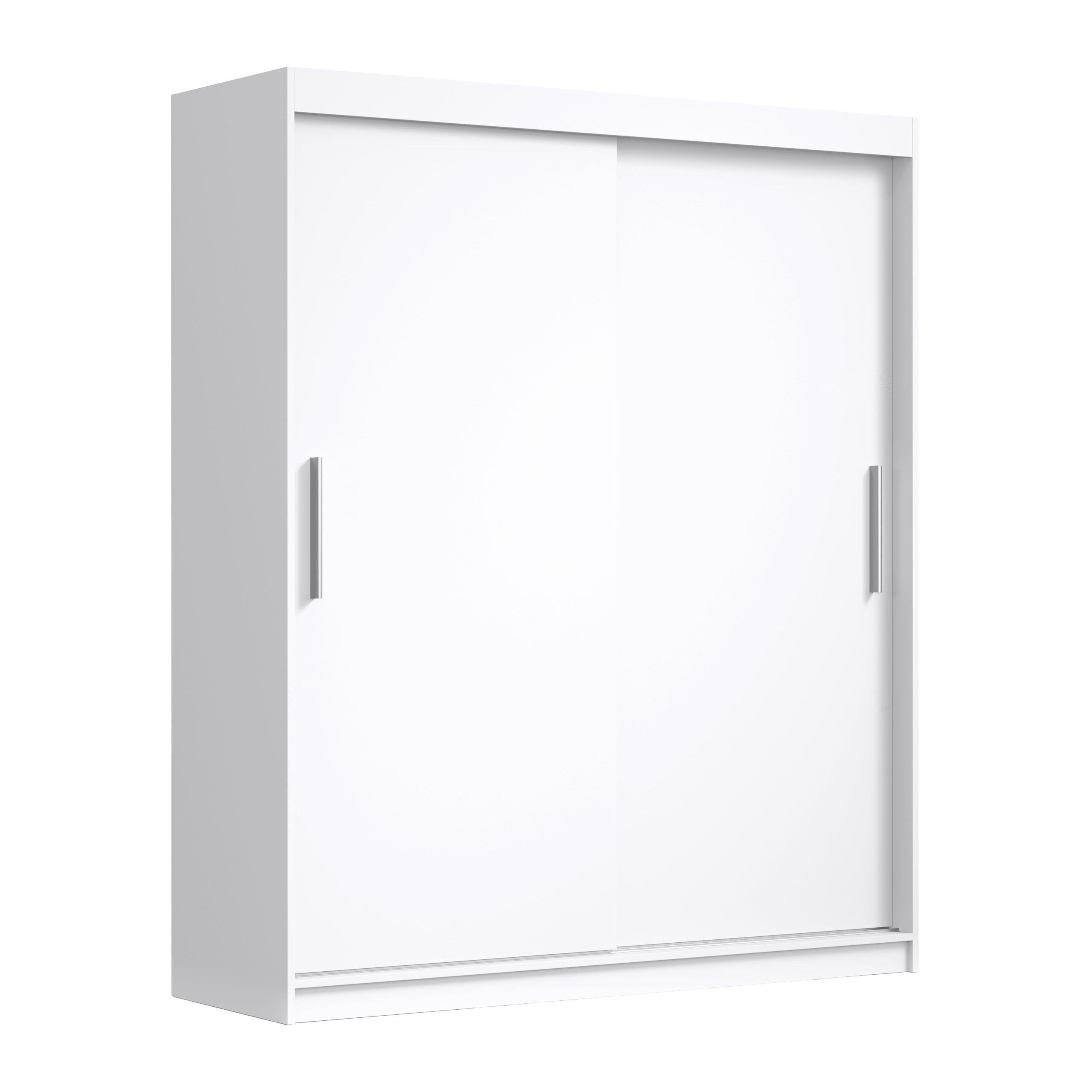 SCHWEBETÜRENSCHRANK VIVA 200/215,5/59cm 2-türig Weiß - Weiß, Holzwerkstoff (200/215.5/59cm) - MASSENO
