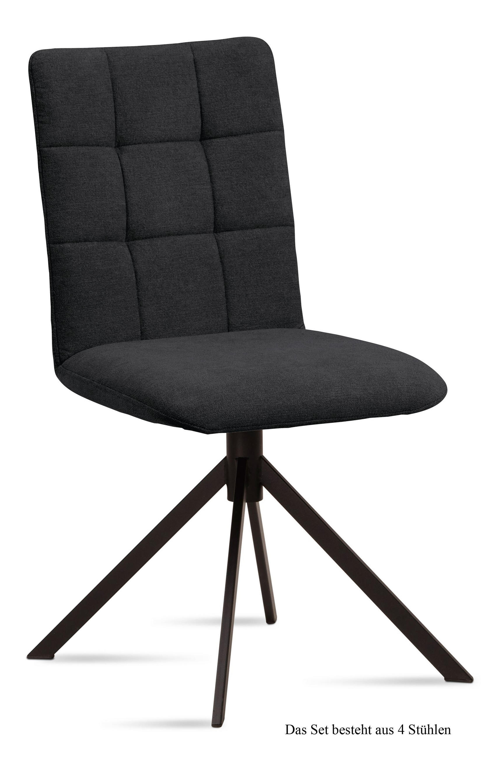 ESSZIMMERSTUHL (4er-Set) Drucy 47x91x60 Schwarz/Anthrazit - Anthrazit/Schwarz, Kunststoff (60/91/47cm) - 58aufmkessel