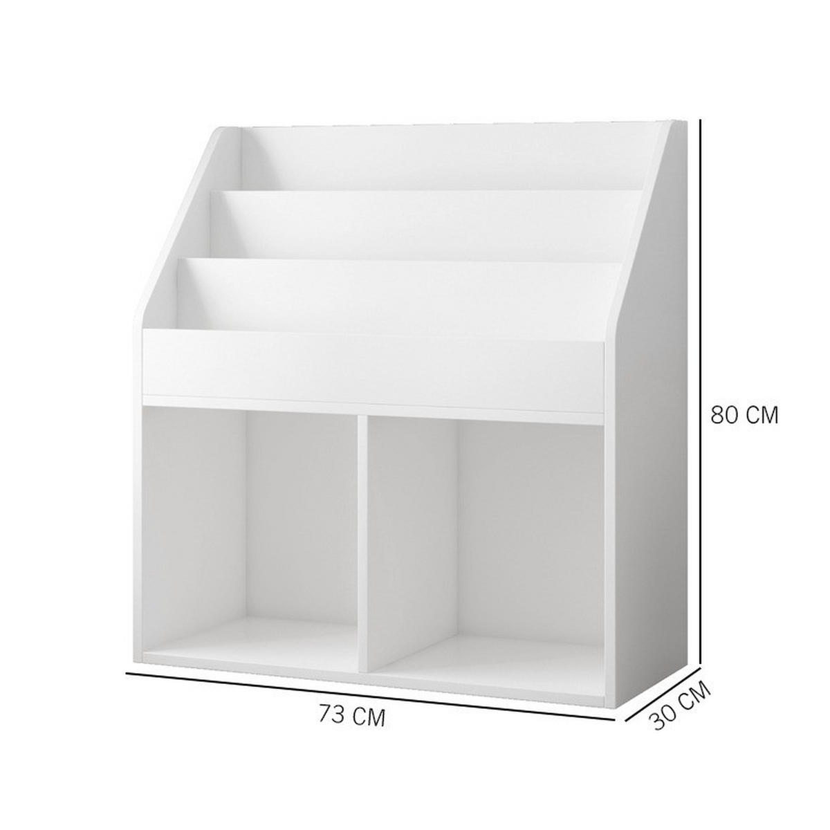 BÜCHERREGAL, weiß 73/30/80 cm - Weiß, Holzwerkstoff (73/80/30cm) - Timetrade
