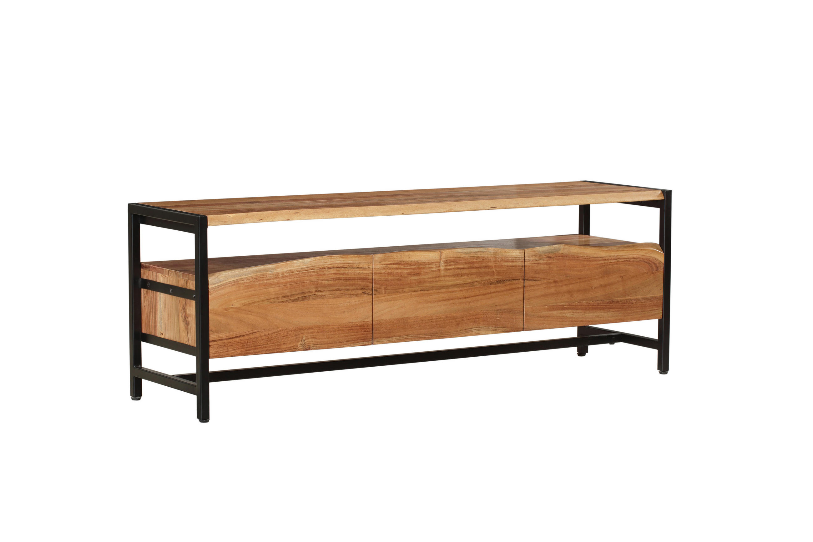 TV-SCHRANK Bjorn Akazie Natur 51x43x145cm - Hellbraun, Holz (43/51/145cm) - DELUKE