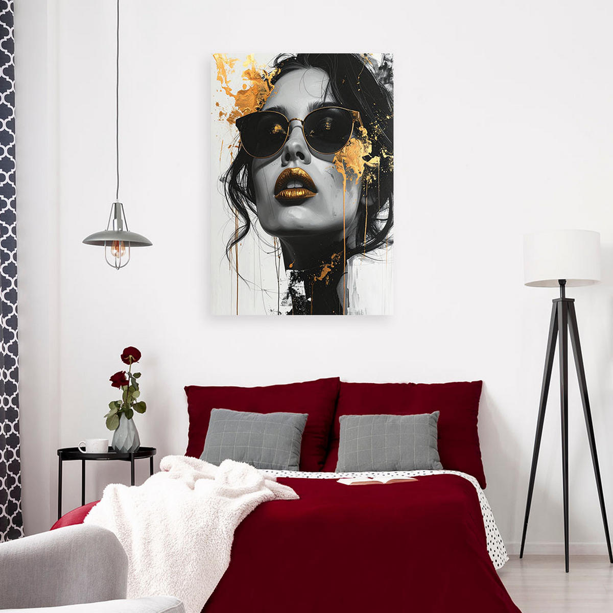 LEINWANDBILD Menschen & Charaktere 70x100cm - Goldfarben, Textil (70/100cm) - Feeby