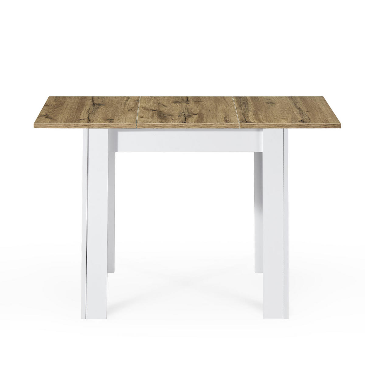 ESSTISCH LIVIUS 80-120/60/74 cm - Weiß/Eiche Artisan, Holzwerkstoff (80/60/74cm) - B&D Home