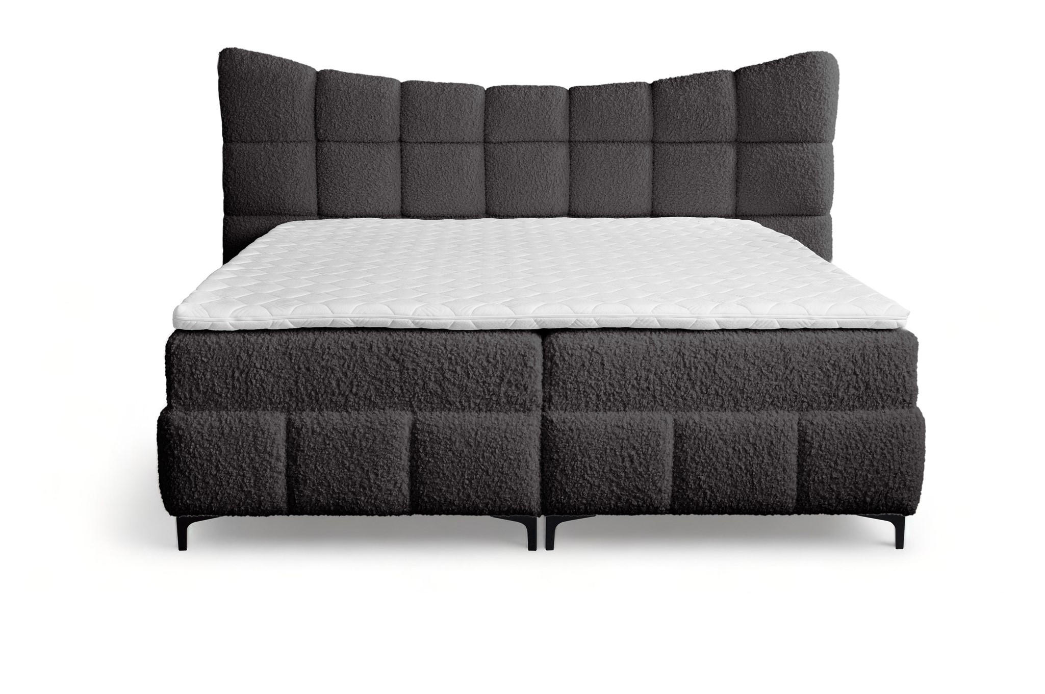 BOXBETT Nova In Rolf - Anthrazit, Holzwerkstoff/Textil (120/200cm) - Fun Möbel