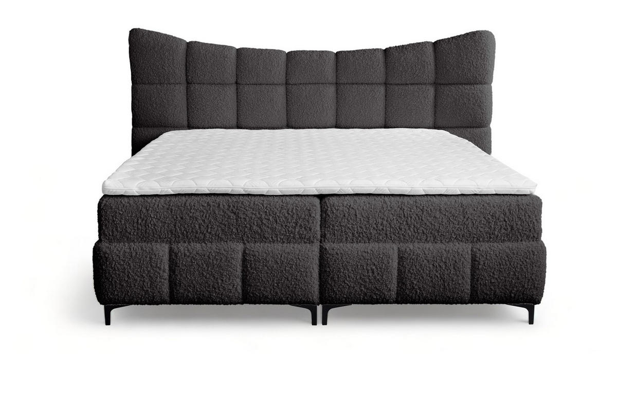 BOXBETT Nova In Rolf - Anthrazit, Holzwerkstoff/Textil (140/200cm) - Fun Möbel