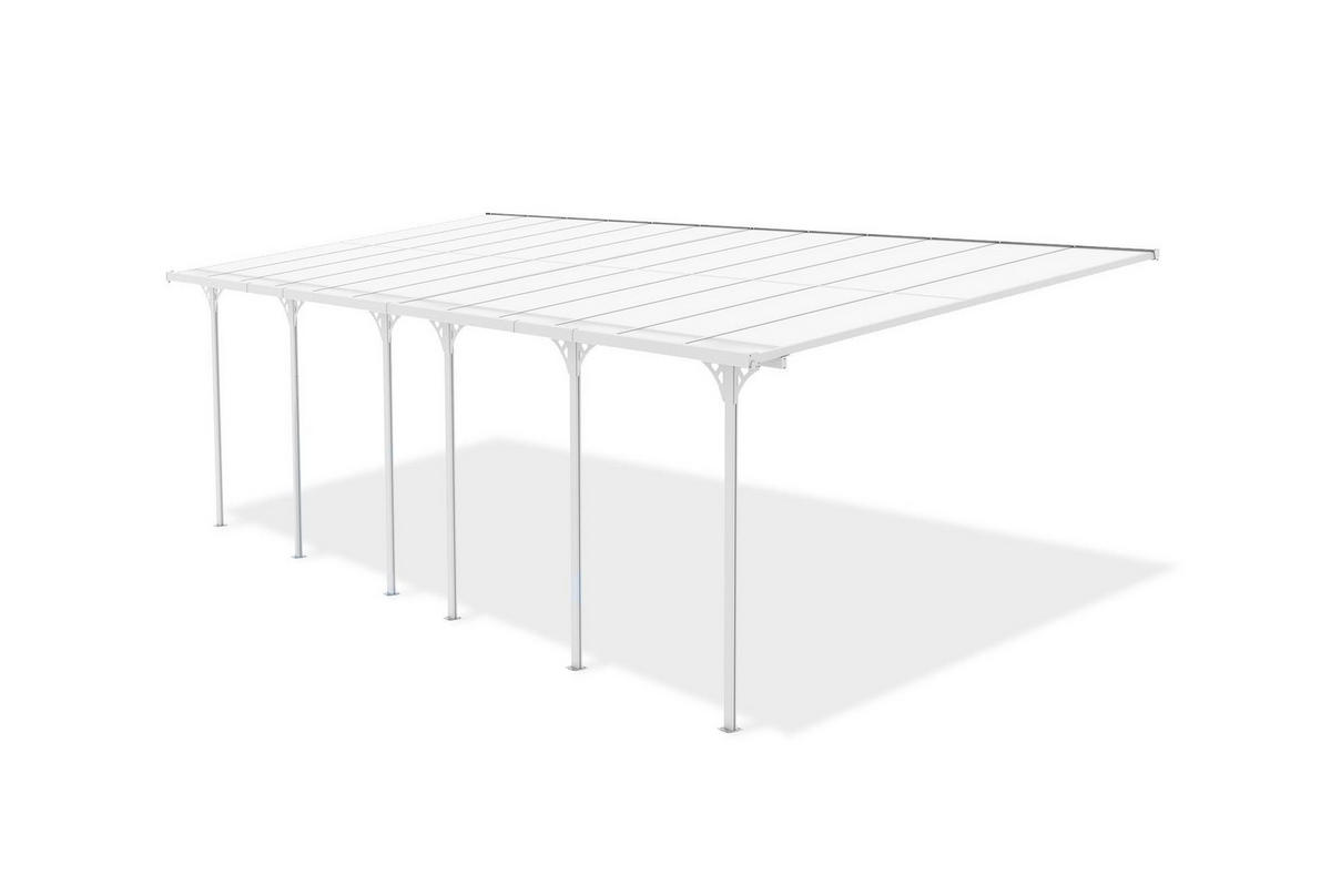 PERGOLA / CARPORT Kleo Weiß 8m x 3m - Weiß, Metall (748/270/300cm) - Cazeboo