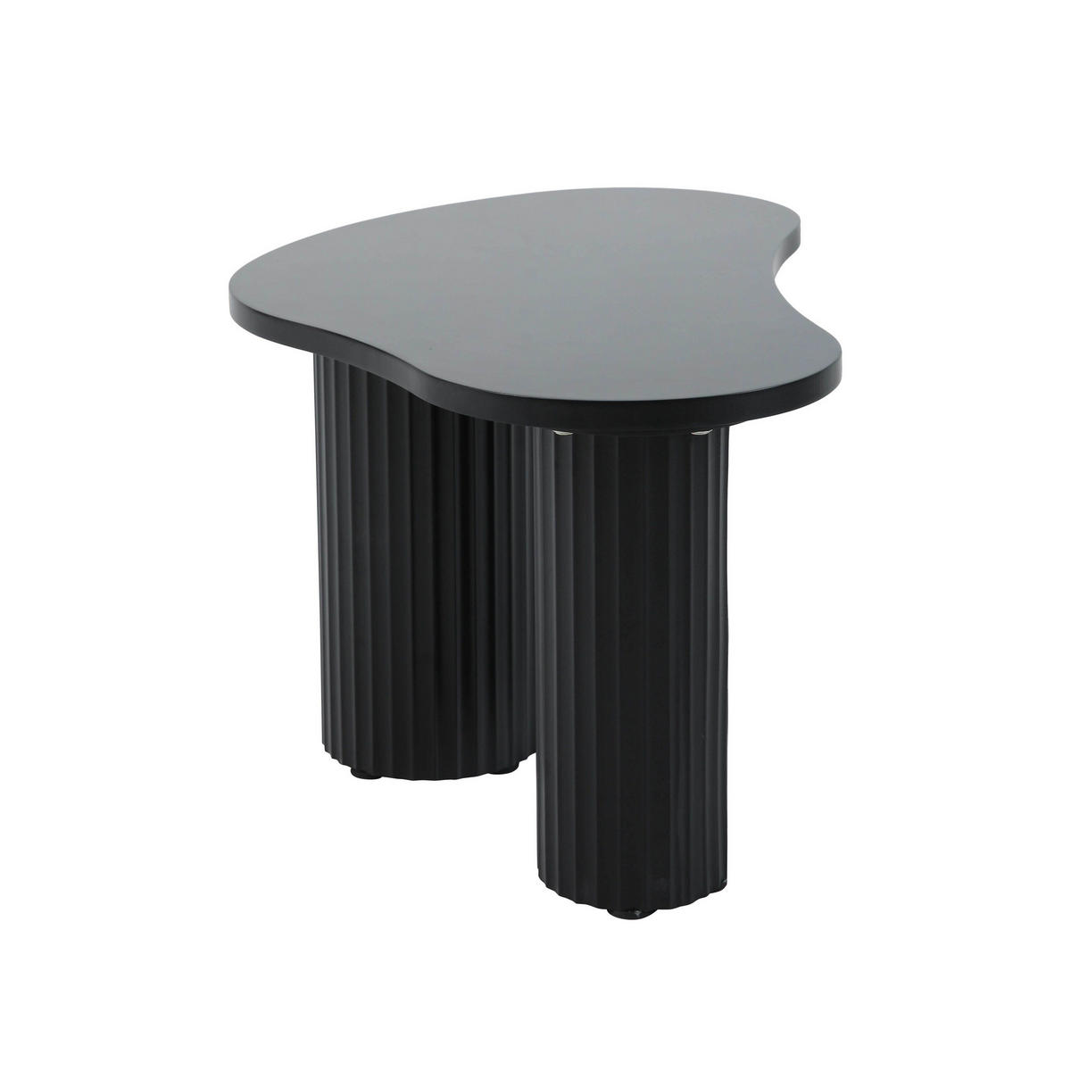 COUCHTISCH, Schwarz - Beige, Holzwerkstoff (100/60/38cm) - Oviala