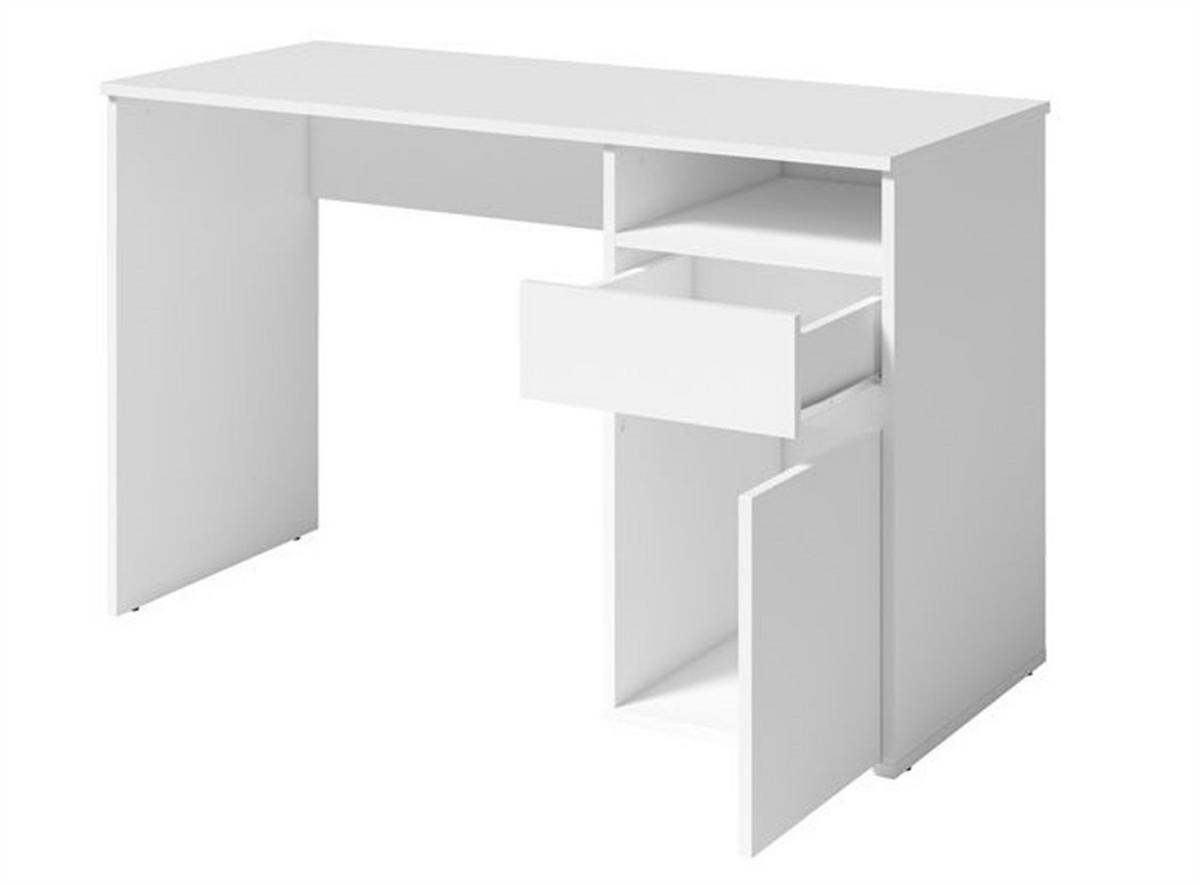 SCHREIBTISCH REGIS 120x53x75,5 cm Bürotisch Computertisch, Weiß - Weiß, Holzwerkstoff (53/120/75.5cm) - MASSENO