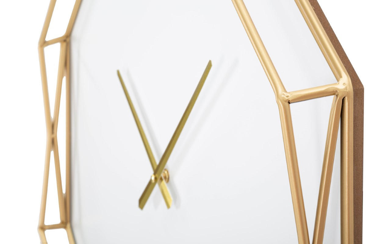 WANDUHR im Glamour-Stil 6,5/56/56 cm - Goldfarben, Metall (56/56/6.5cm) - Mauro Ferretti