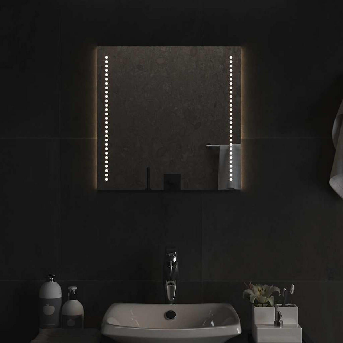 LED-BADSPIEGEL 50x50 cm - Transparent, Glas (50/50/50cm) - furnicato