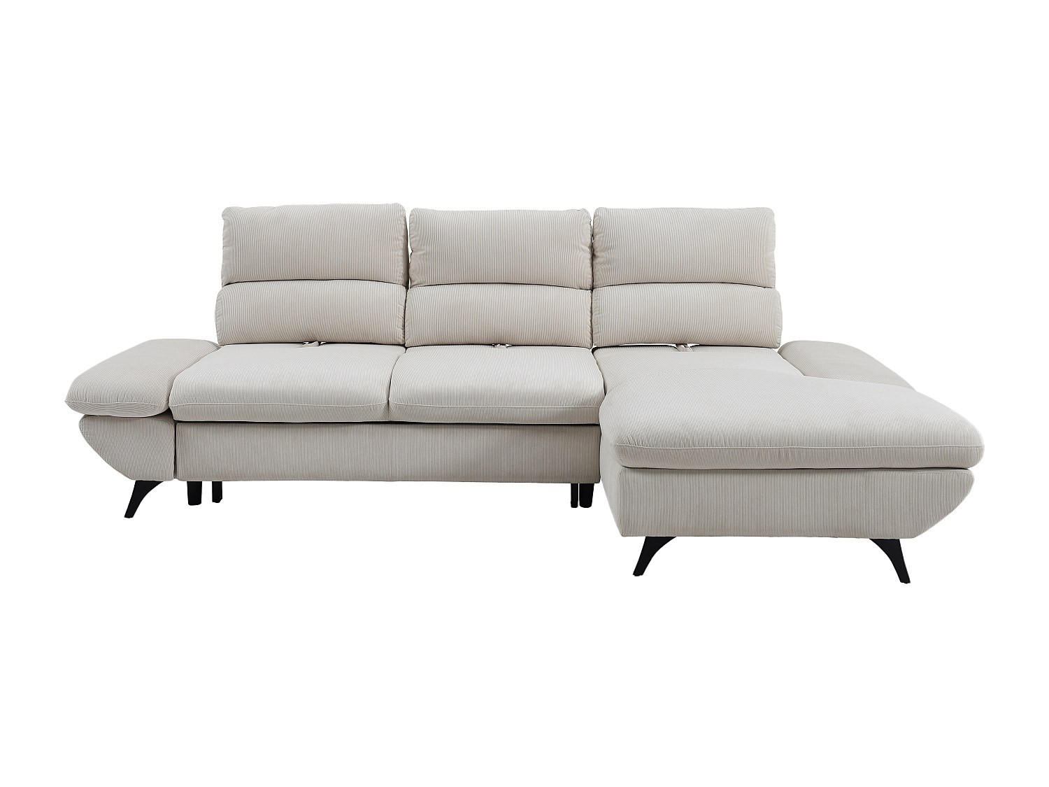 SCHLAFSOFA - 5 Personen - Stoff - Beige - - Beige, Textil (282/100/196cm) - Vente-Unique