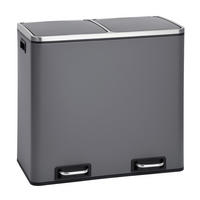 ABFALLEIMER TM2X24 Grau - Grau, Metall (59/54.5/36cm) - SVITA