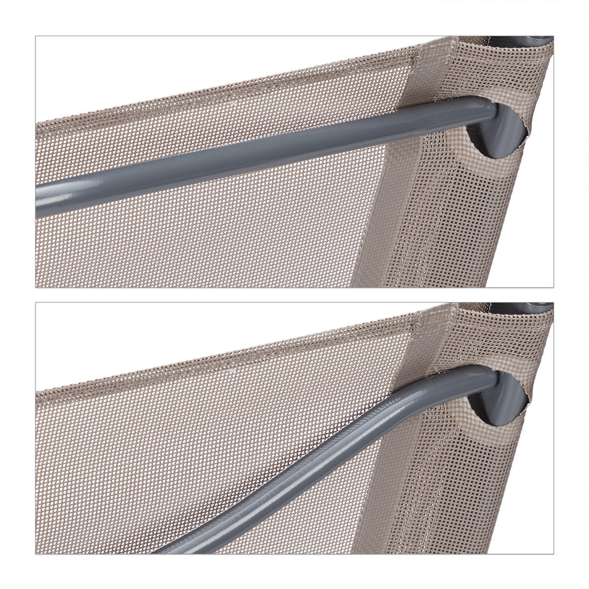 2XGARTENSTUHL - Multicolor, Textil/Metall (47/85/60cm) - Relaxdays