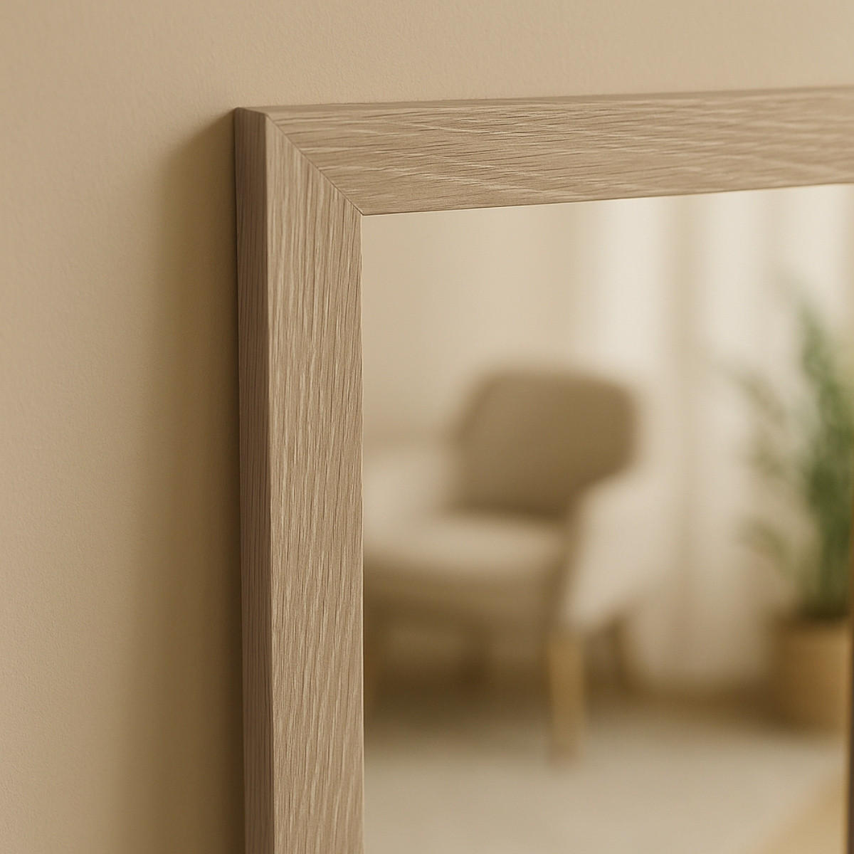 STANDSPIEGEL Havlys 127/37 cm - Hellbraun, Glas (37/127/2cm) - EDAXO