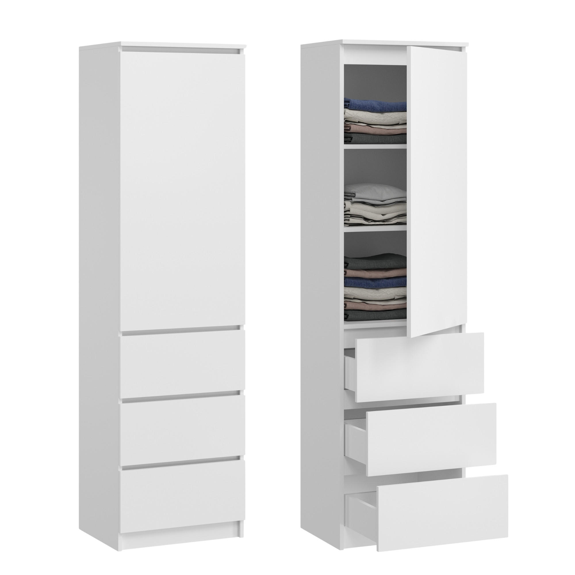 KLEIDERSCHRANK in Weiß - Weiß, Holzwerkstoff (40/180/50cm) - Home Collective