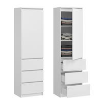 KLEIDERSCHRANK in Weiß - Weiß, Holzwerkstoff (40/180/50cm) - Home Collective