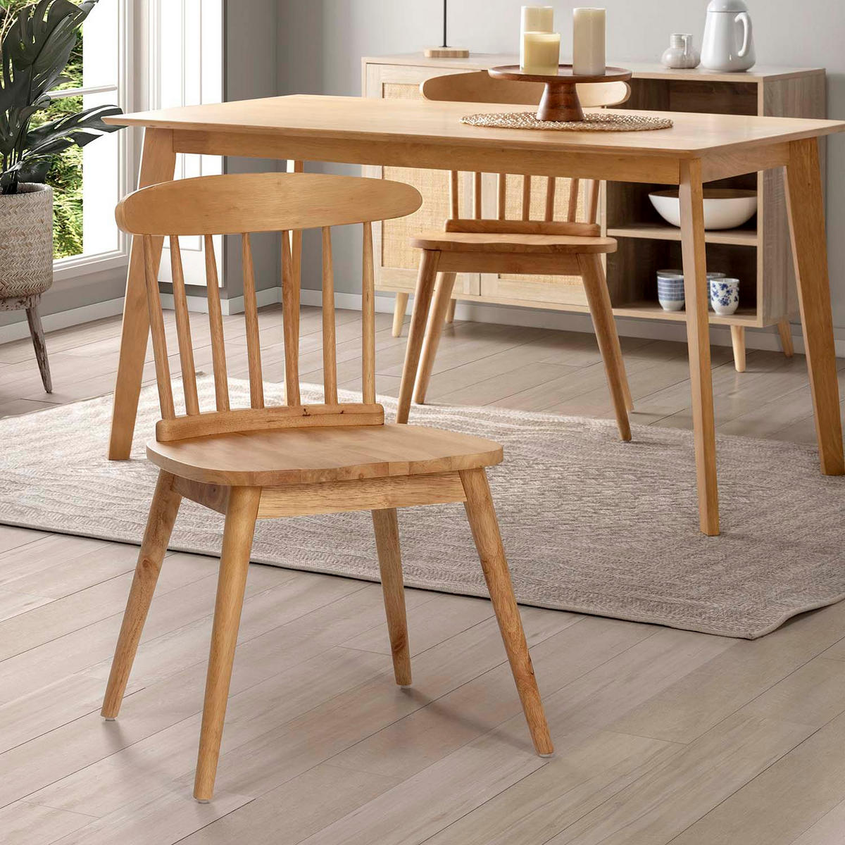 STUHL 2er-Set Ben aus Eichenholz - Honigeiche, Holz (55/80/52cm) - VS Venta-stock