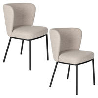 ESSZIMMERSTUHL Guus Beige - 2 er Set - Beige, Metall (55/77/53cm) - Housecraft Living