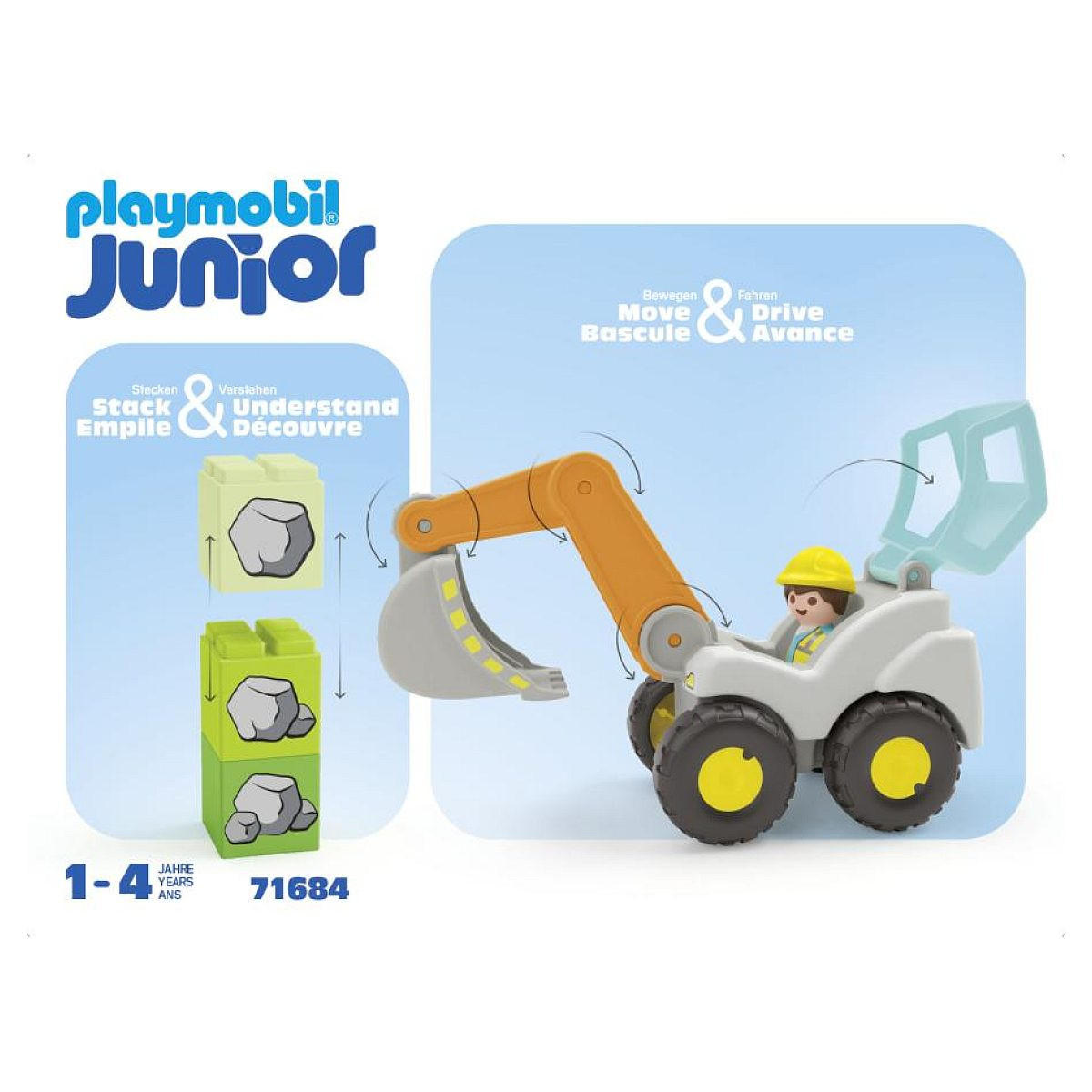 SPIELSET Junior-Bagger - Blau, Kunststoff (9/19/25cm) - Playmobil