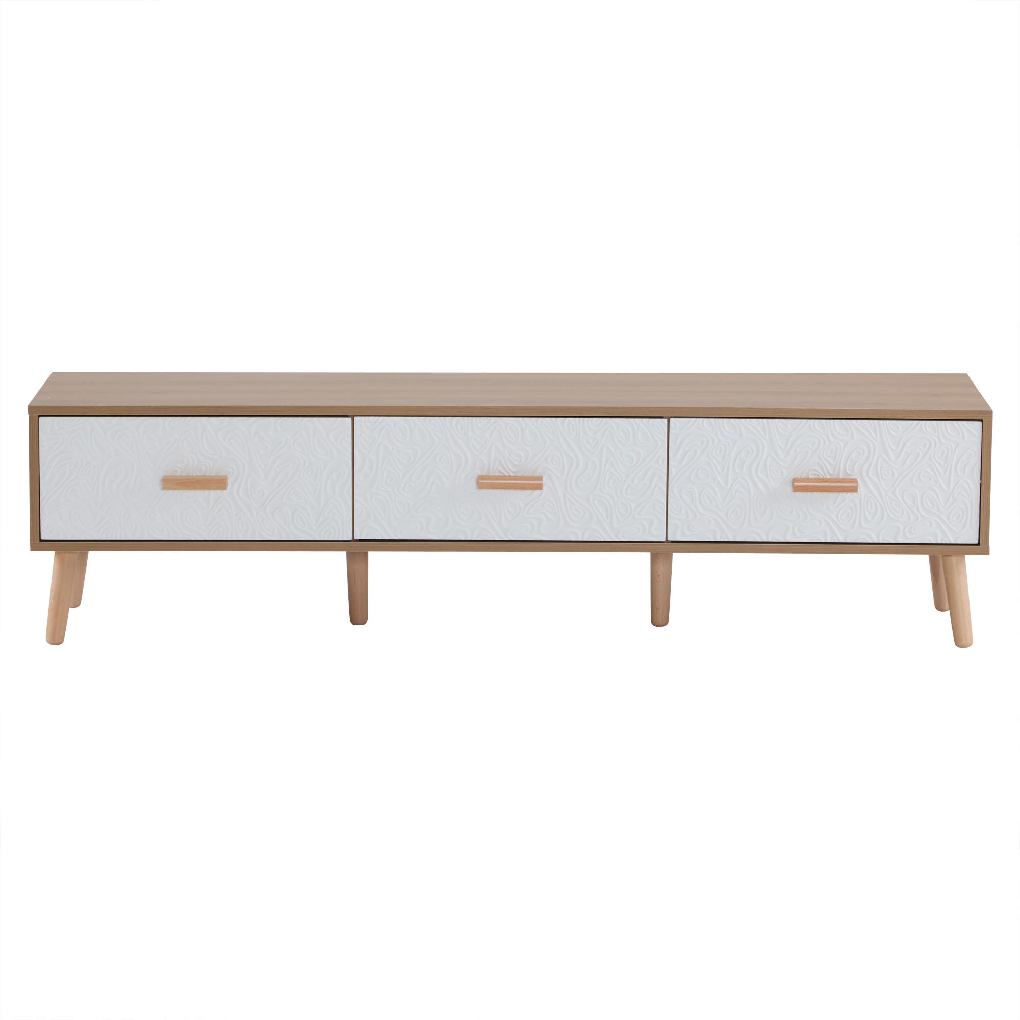 TV-LOWBOARD Vintage Weiß 150/39/35 cm - Weiß, Holz (150/39/35cm) - PANGIVO