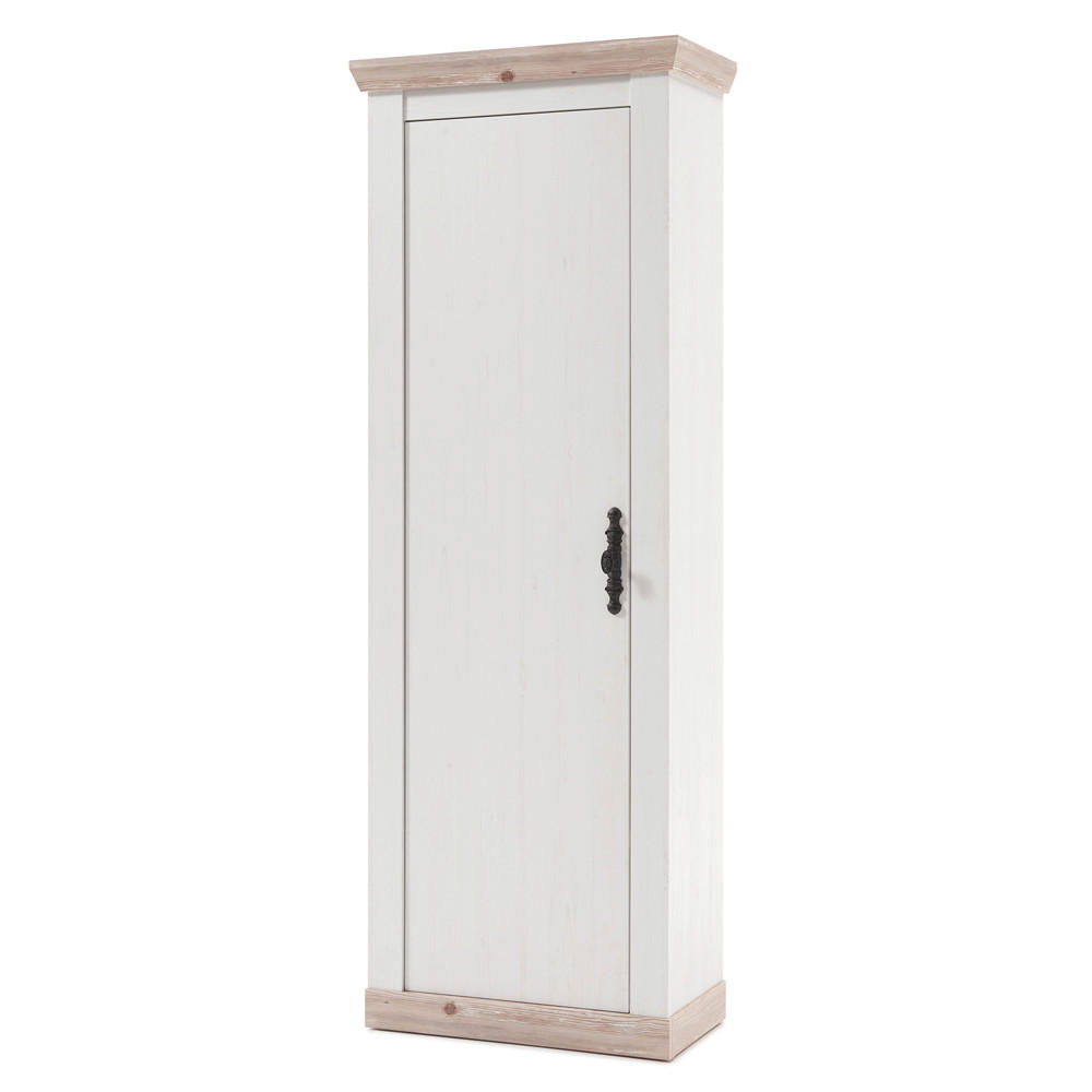 GARDEROBENSCHRANK Ferna-61 - Weiß, Holzwerkstoff (38/201/73cm) - Lomado