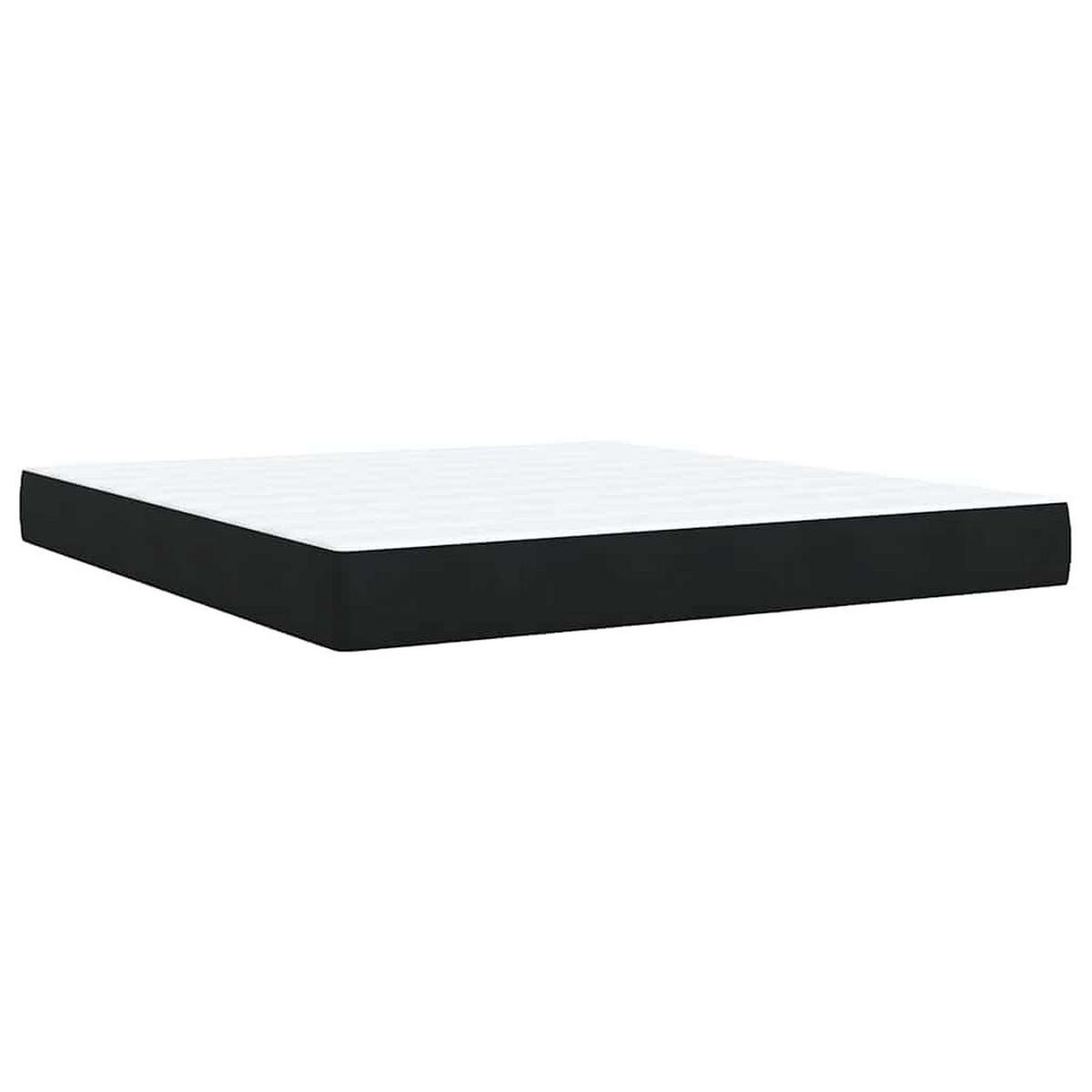 BOXSPRINGBETT Mit Matratze Schwarz 180/200 Cm Samt - Schwarz, Textil (180/200cm) - vidaXL