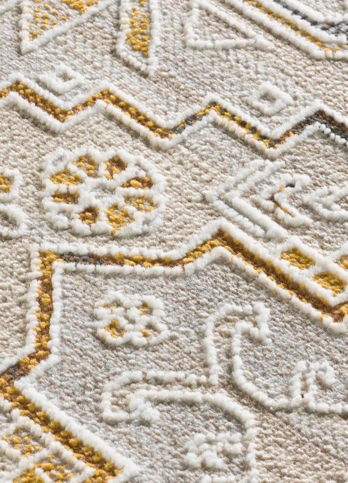 KURZFLORTEPPICH Beige / Senf Berta 115/170 cm - Dunkelgelb, Textil (115/170cm) - Atticgo