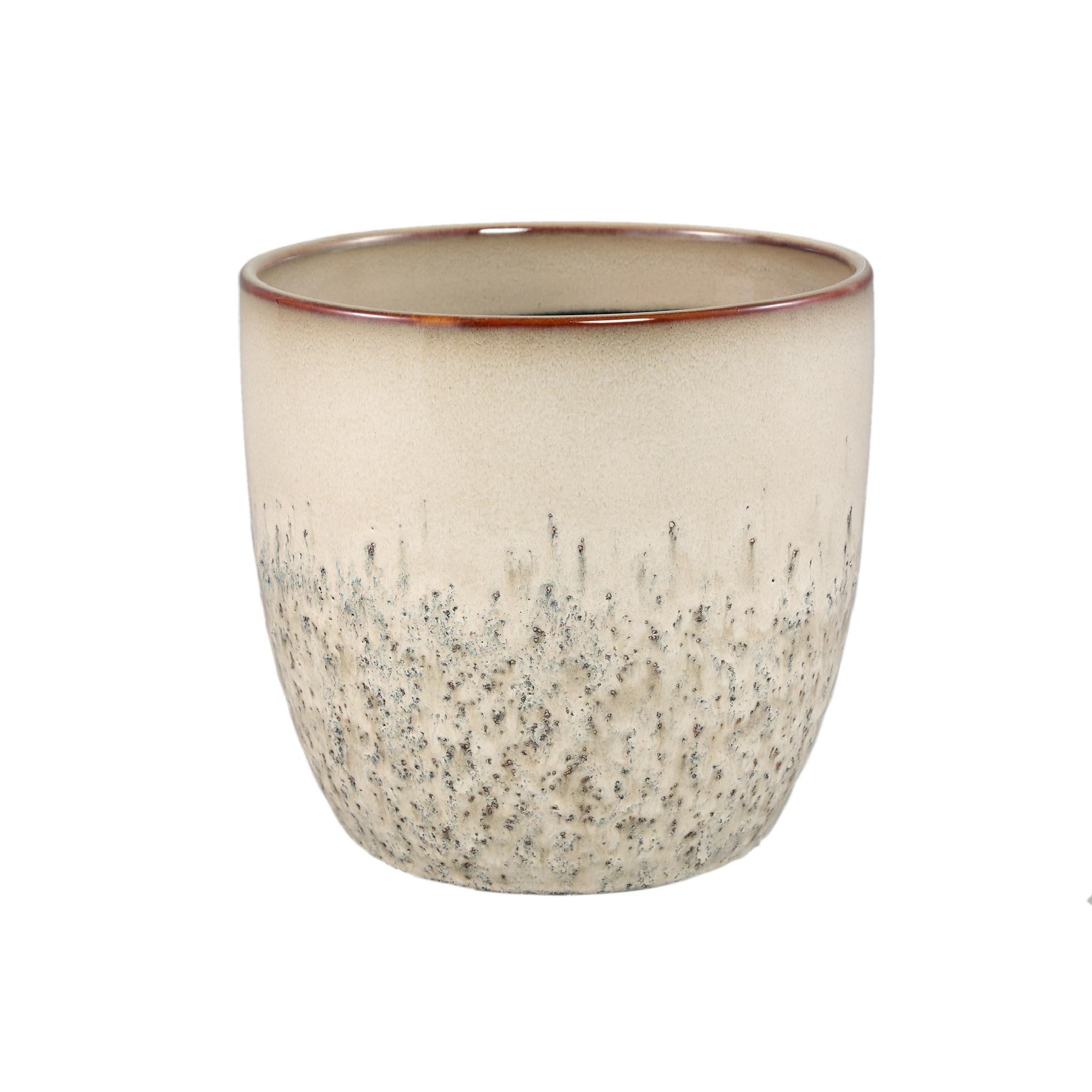 TOPF Harper Beige 20.5/20.5/18cm - Beige, Keramik (18cm) - PTMD Collection