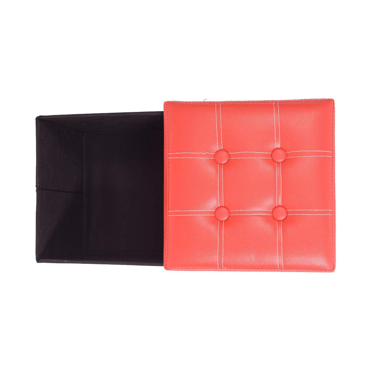FUSSHOCKER Rot 30/30/30 cm - Rot, Textil (30/30/30cm) - Mobili Rebecca