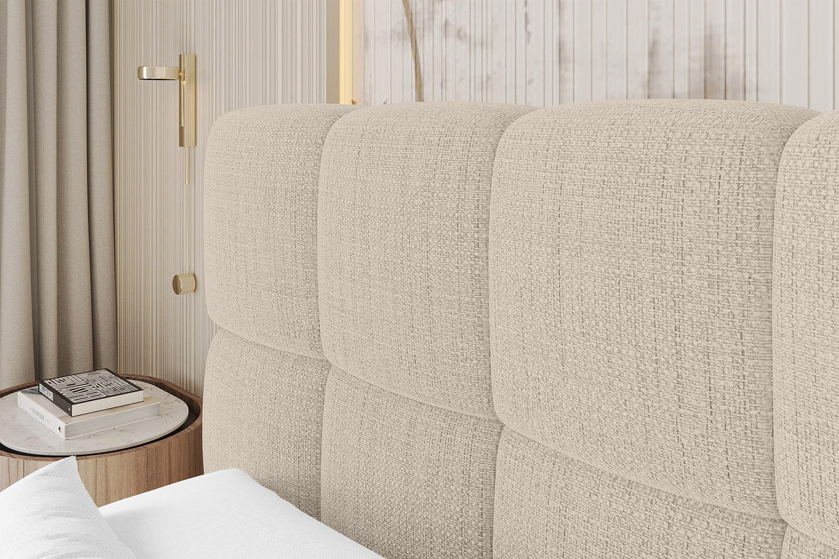 BOXBETT - AURI-H3 - 120x200 Beige Aragon - Ecru, Holzwerkstoff (120/200cm) - ALTDECOR