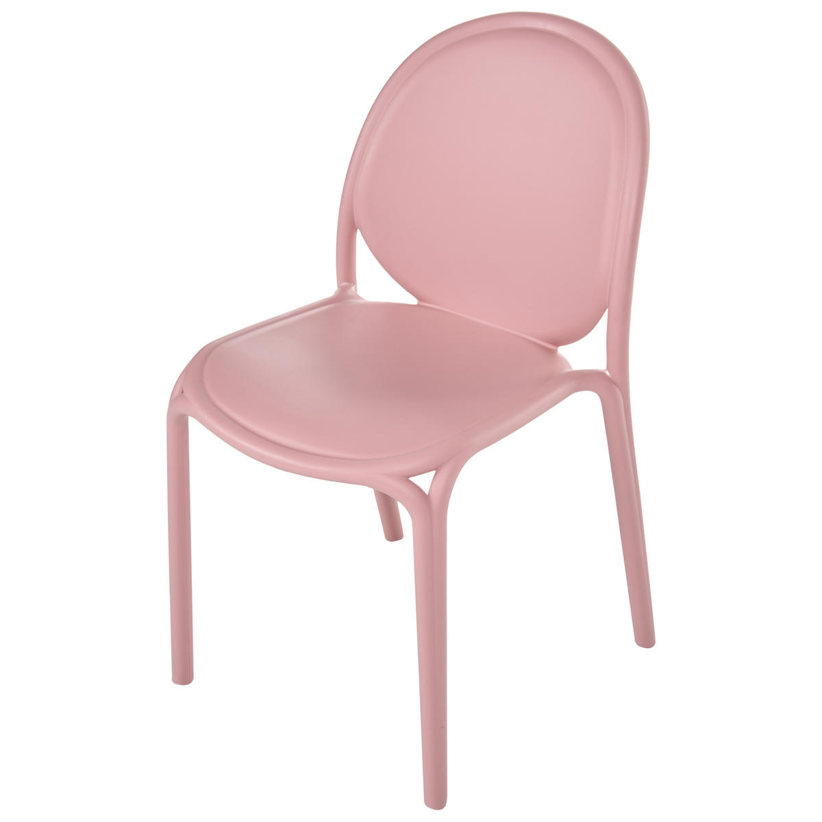 GARTENSTUHL 4er Set Rosa Brugnello - Pink, Kunststoff (44/80/47cm) - Beliani