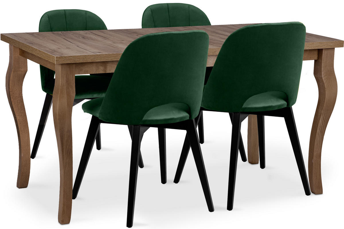 ESSTISCH CABIO ausziehbar bis 190cm, Eiche lefkas - Eichefarben, Holz (150/77/80cm) - KONSIMO®
