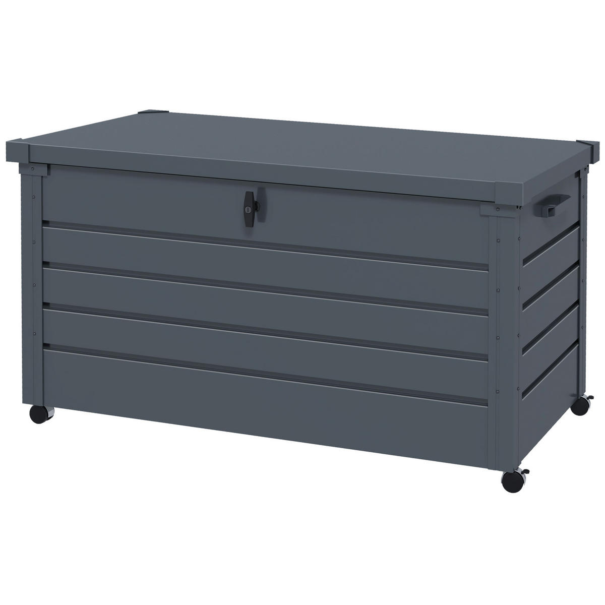 KISSENBOX DE-18675 311 L mit Gasfeder und Rollen Grau - Dunkelgrau, Metall (62/66/120cm) - ComfortXL