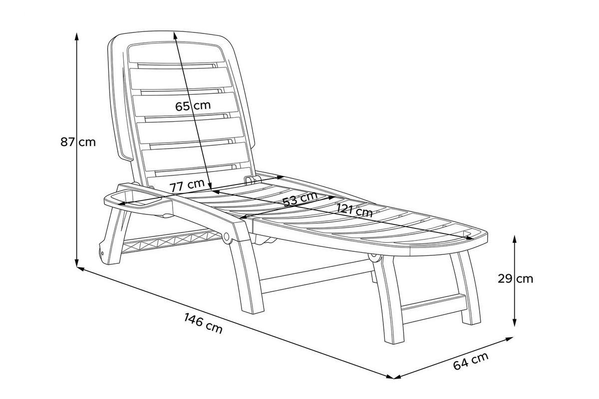 SONNENLIEGE BURRA, Dunkelgrün - Dunkelgrün, Kunststoff (64/87/146cm) - KONSIMO®