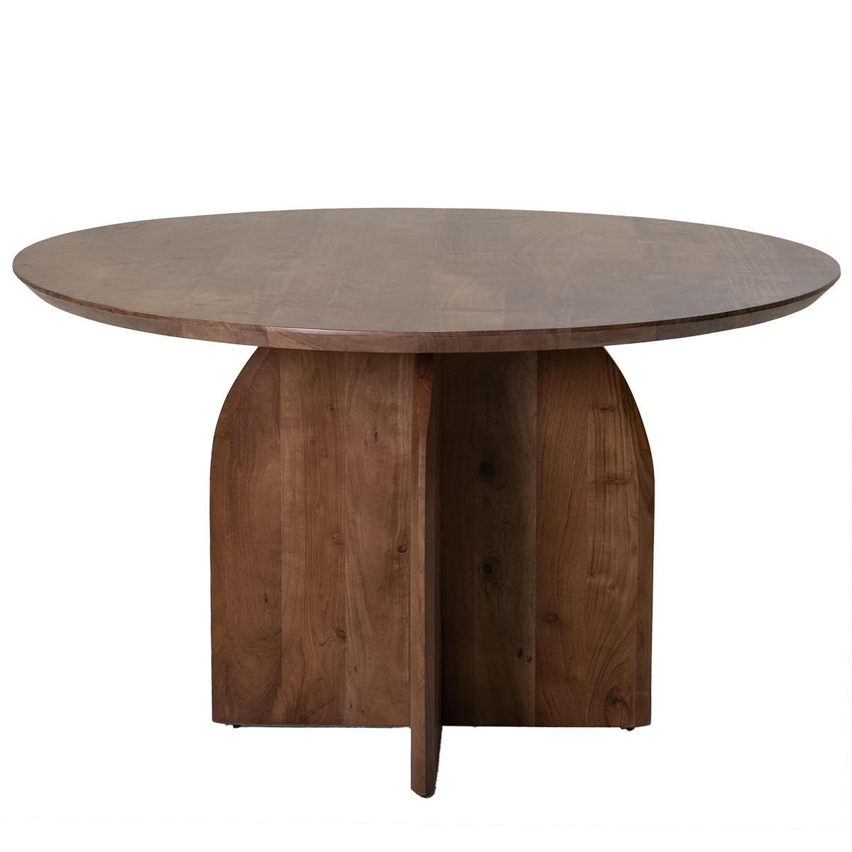 ESSTISCH rund aus Akazienholz 130cm, natürlich - Braun, Holz (130/130/76cm) - Giga Meubel