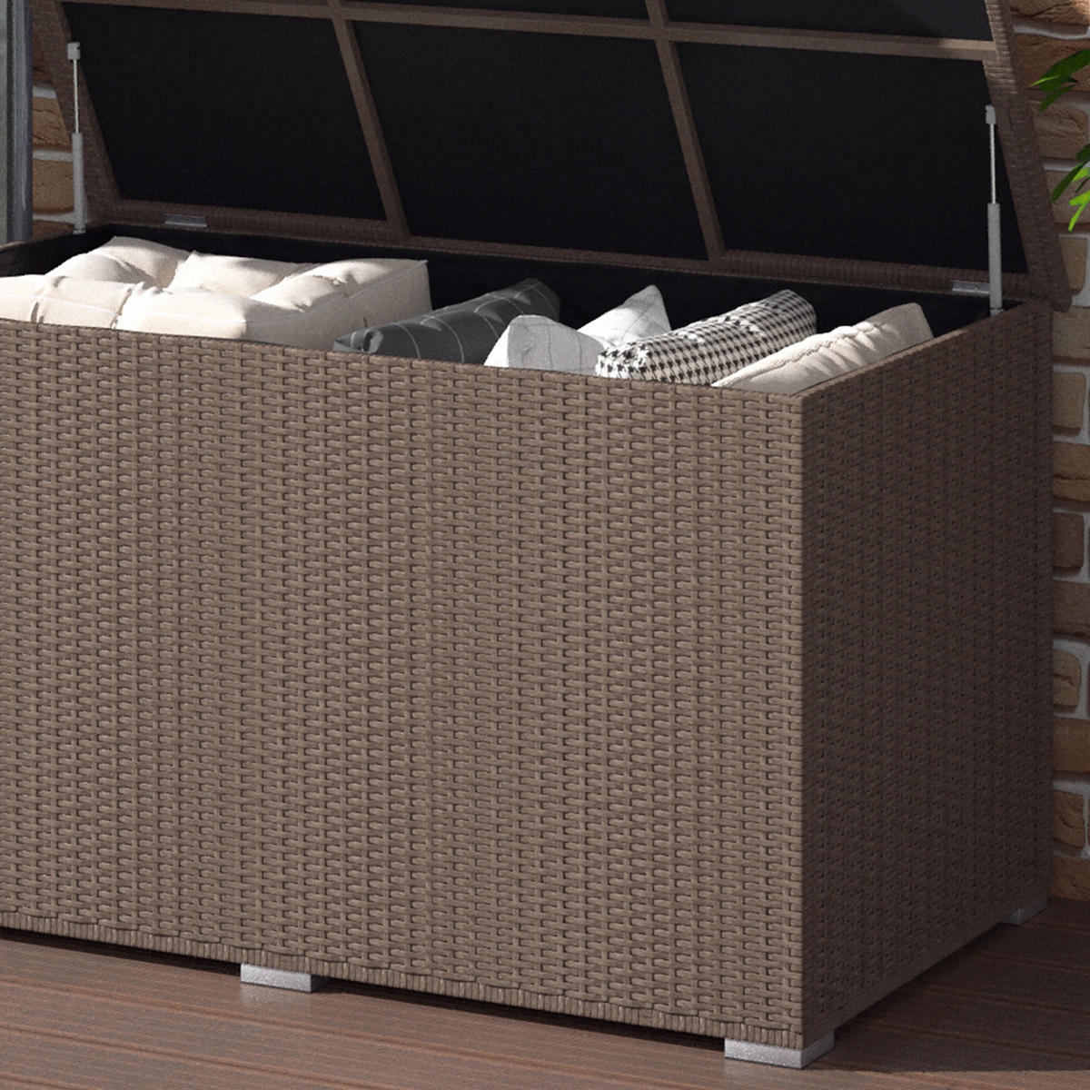KISSENBOX Braun 146 x 80 cm - Braun, Kunststoff (146/80/83cm) - OK-Living
