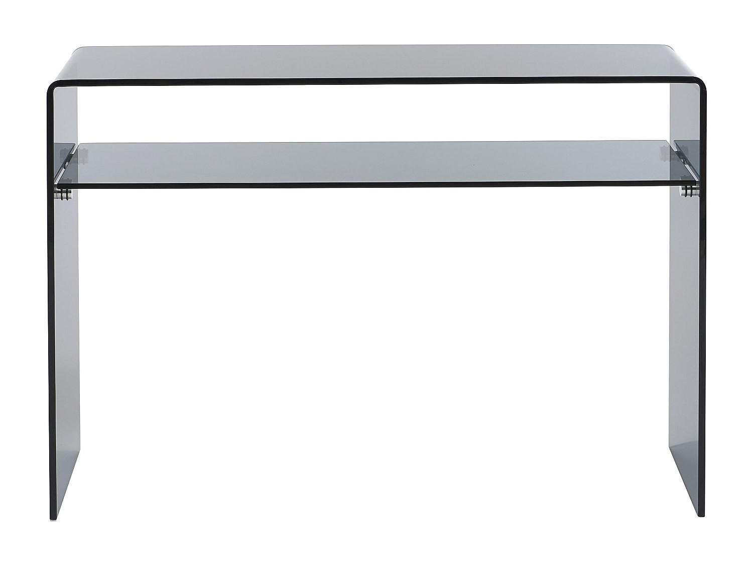 KONSOLENTISCH - 110 cm x 35 cm - glas - anthrazitgrau Stileos - Anthrazit, Glas (35/110/75cm) - Vente-Unique