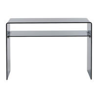KONSOLENTISCH - 110 cm x 35 cm - glas - anthrazitgrau Stileos - Anthrazit, Glas (35/110/75cm) - Vente-Unique