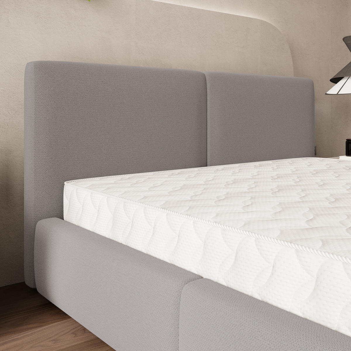 POLSTERBETT FELURO 160x200 cm mit Bettkästen - Grau - Grau, Holz (160/200cm) - MASSENO